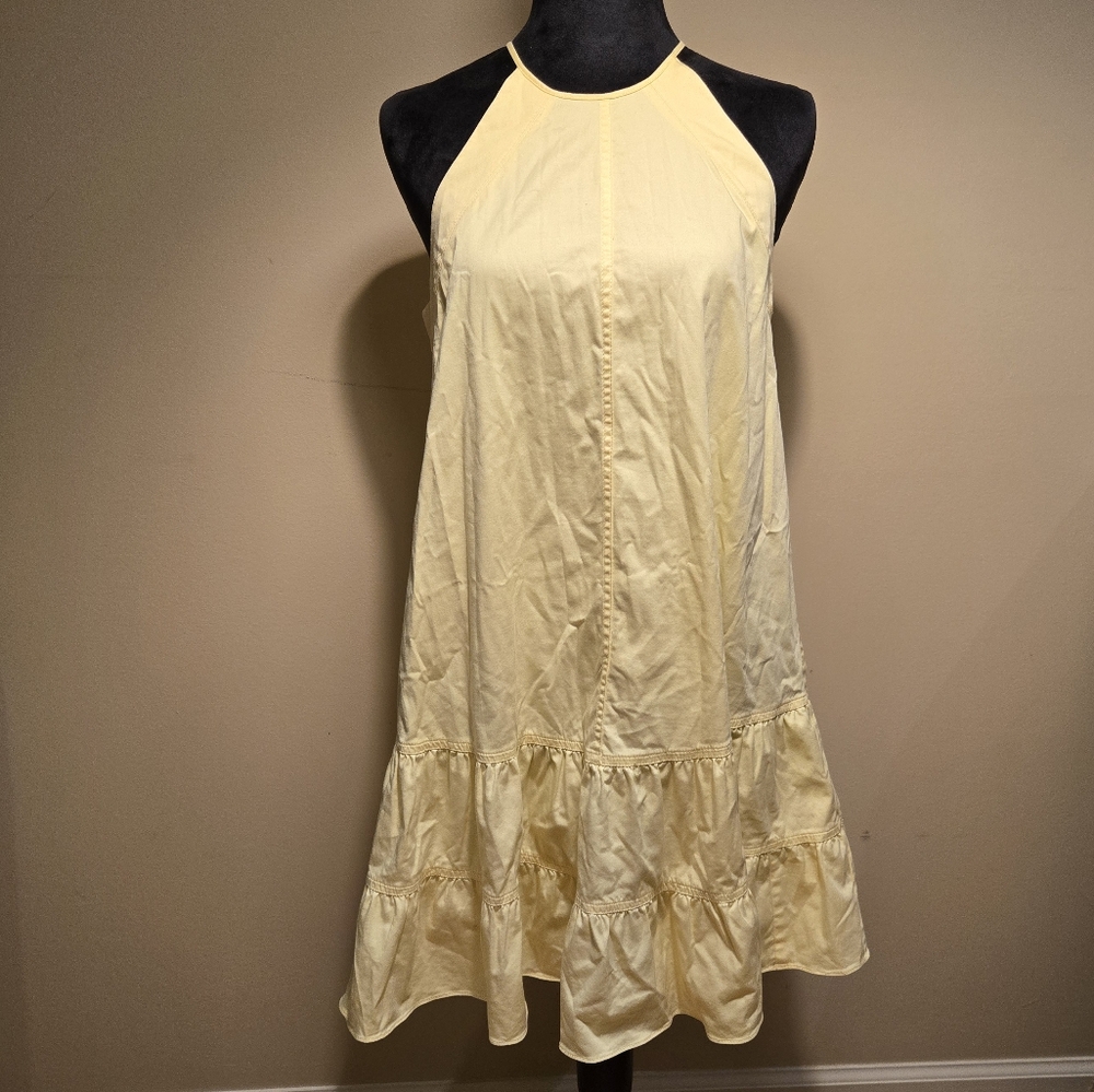 Rebecca Taylor Yellow Halter Midi Dress, Size 0